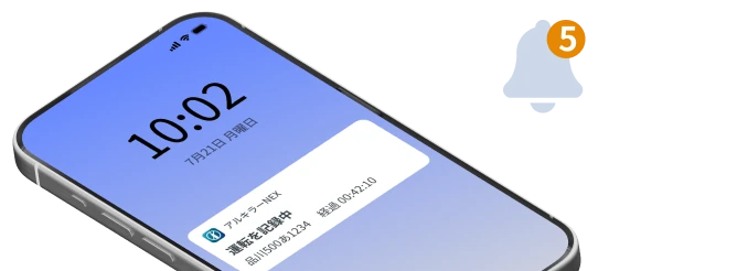 スマートフォンのロック画面に届いた通知